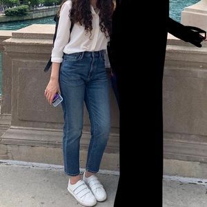 Banana Republic high-rise straight leg jeans 28